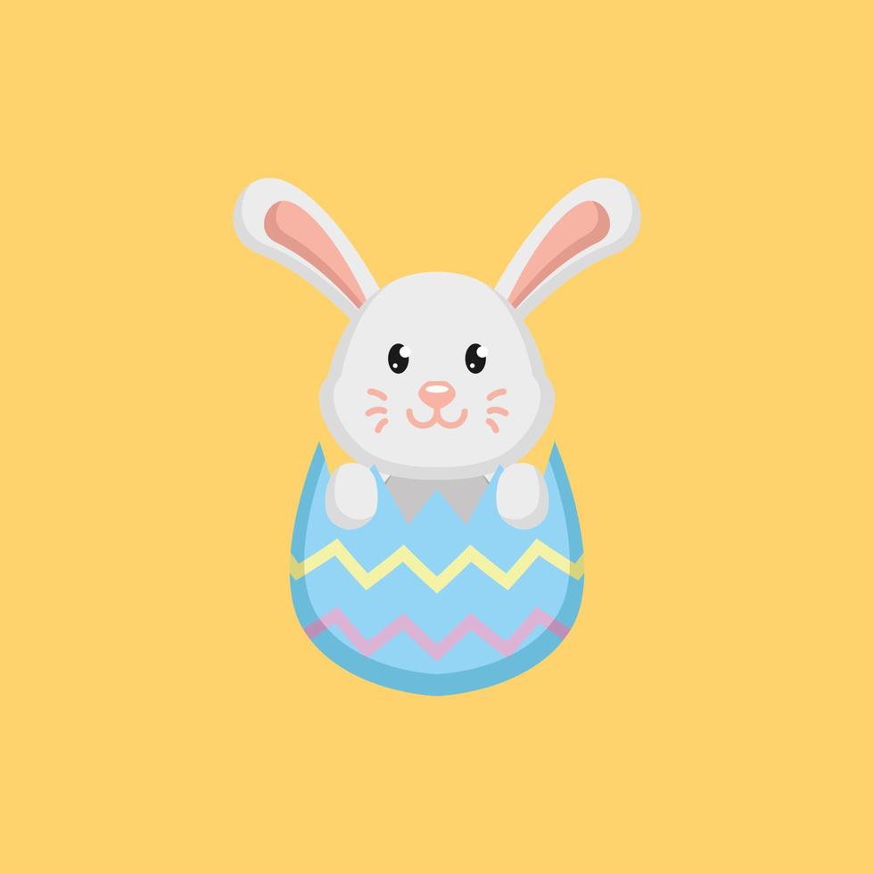 Cute rabbit easter vector