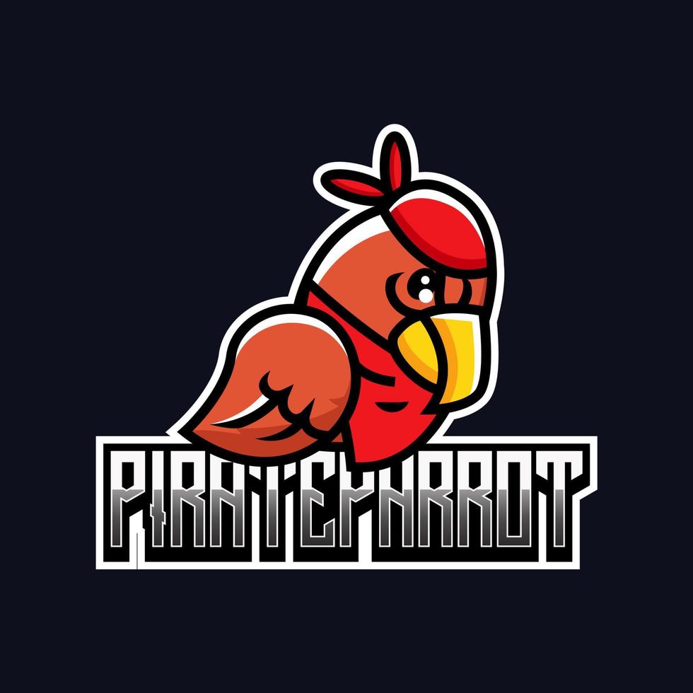 Esport parrot logo vector