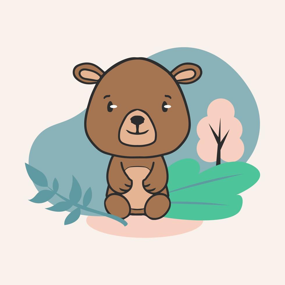 Cute forest animal vector