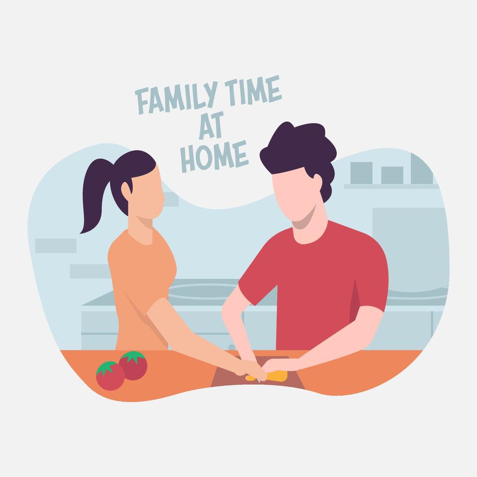 Work from Home Flat Design vector