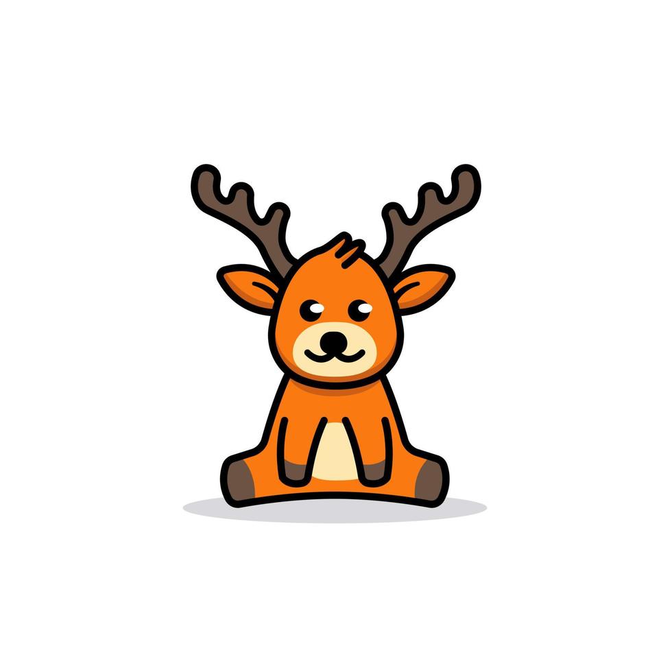 Cute deer mascot vector