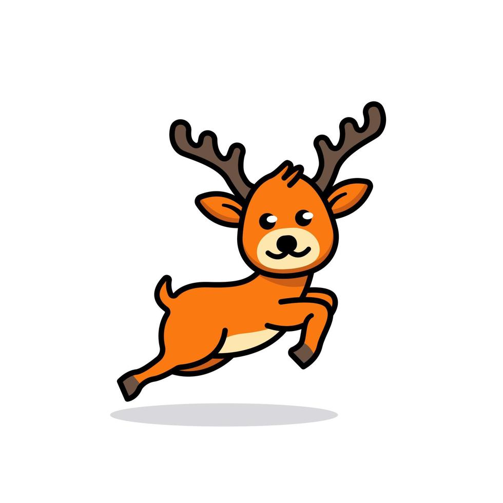 Cute deer mascot vector