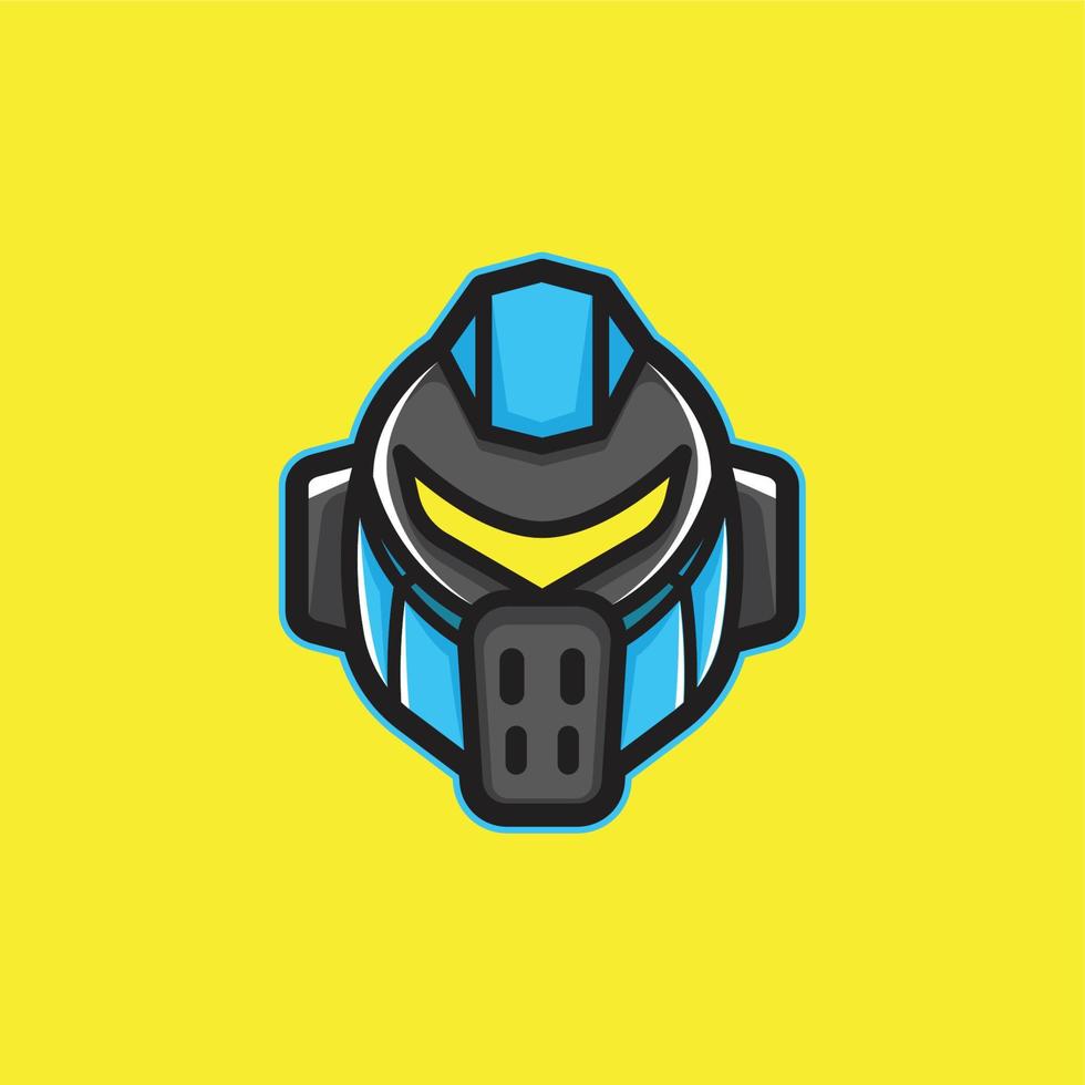 Robot head esport logo vector