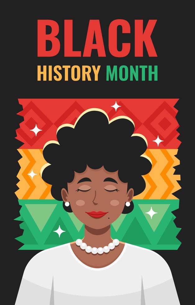 African American Black History Month Poster vector