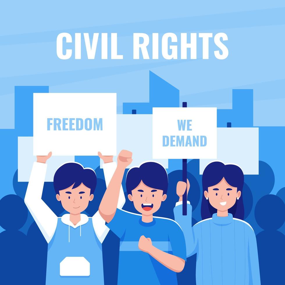 Citizens Protest for Civil Rights vector