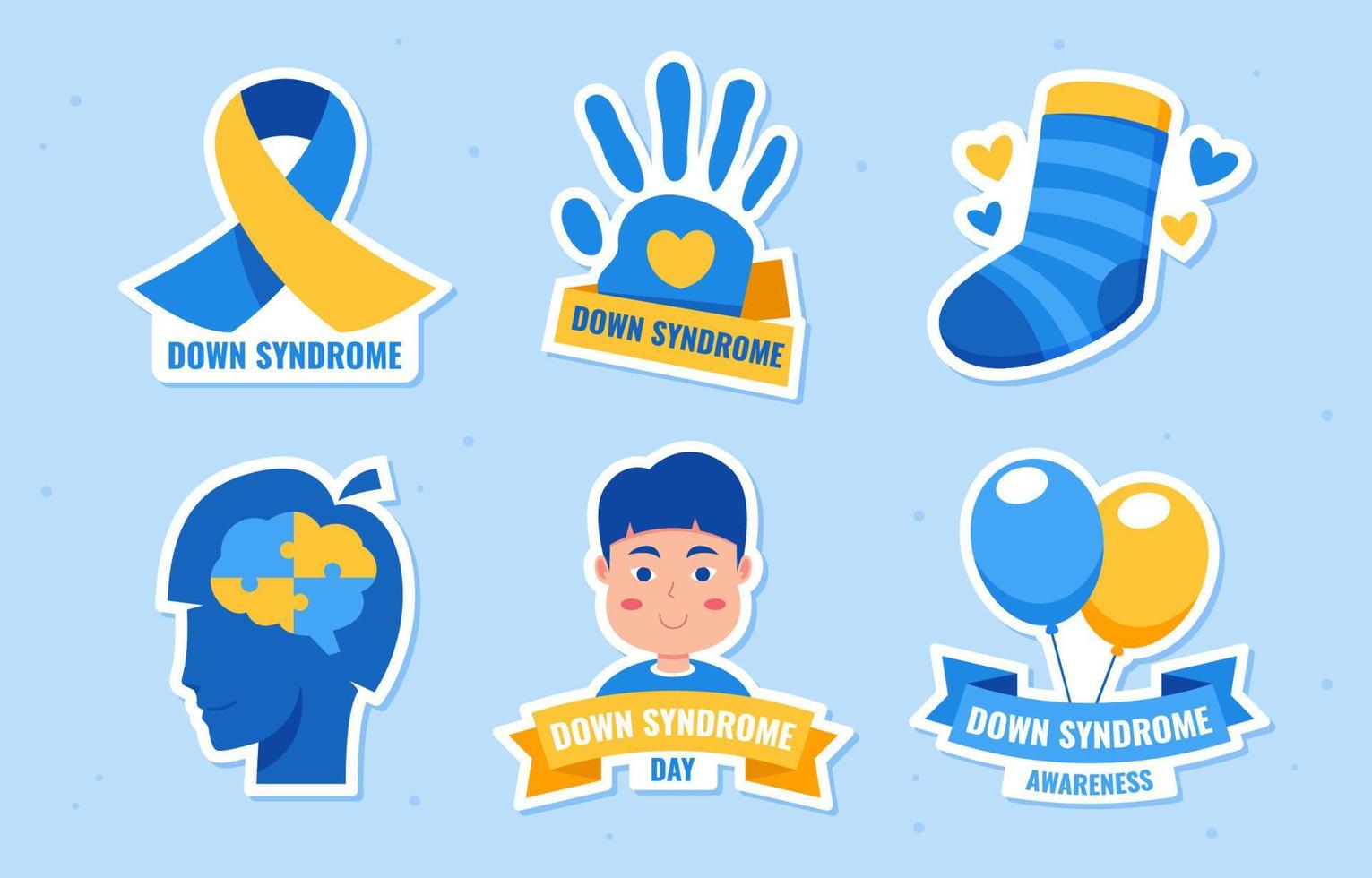 World Down Syndrome Day Sticker vector