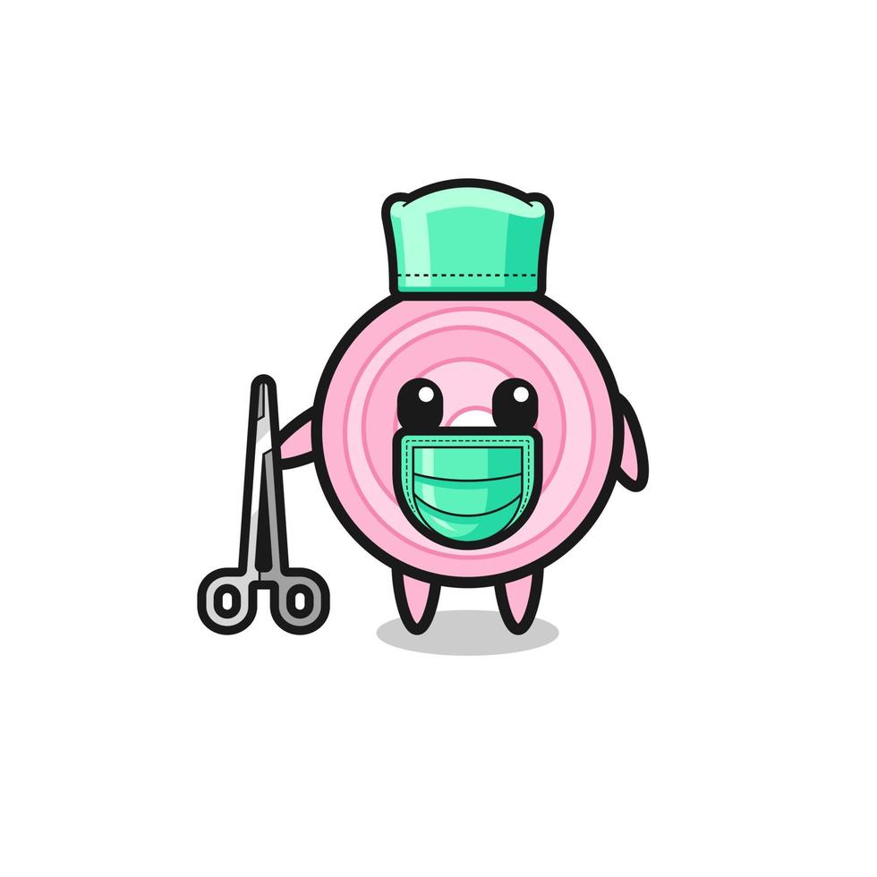 surgeon onion rings mascot character vector