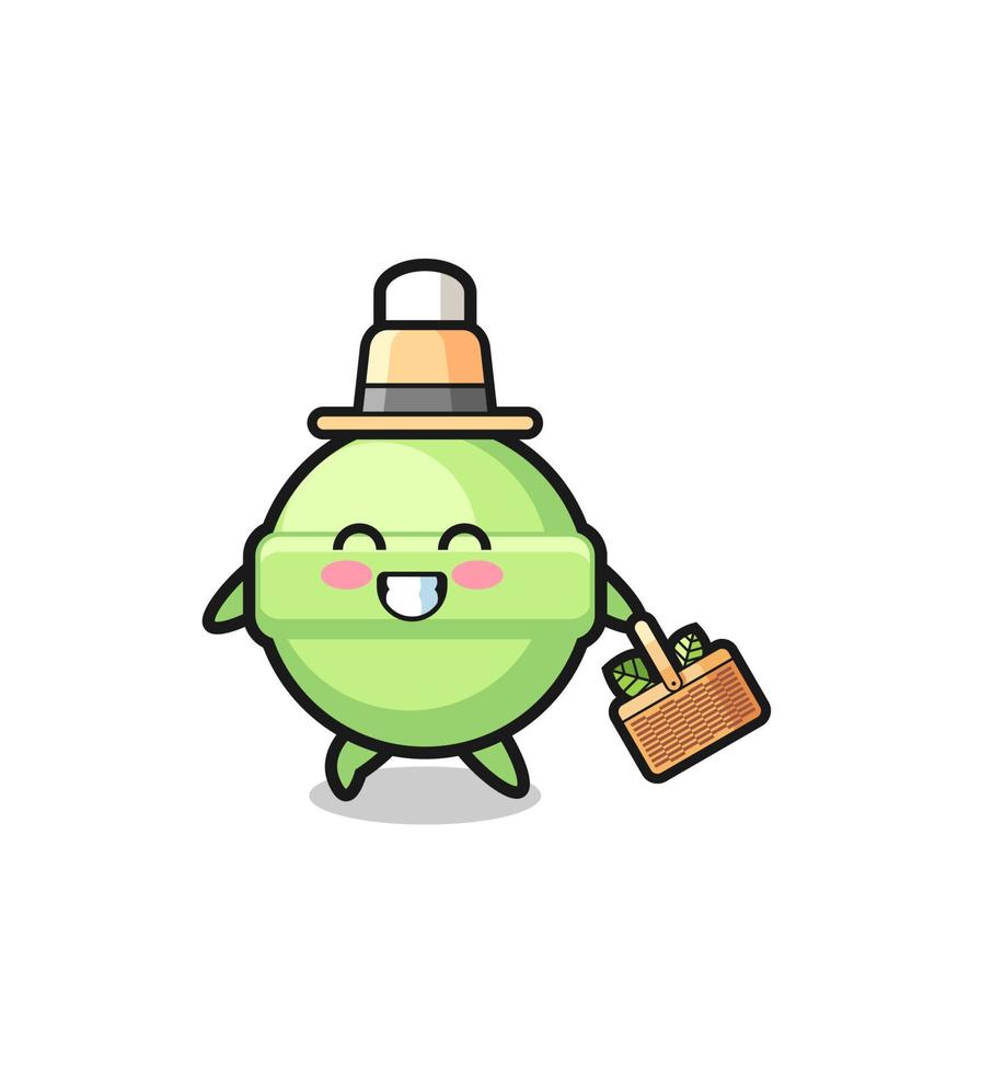 lollipop herbalist character searching a herbal vector