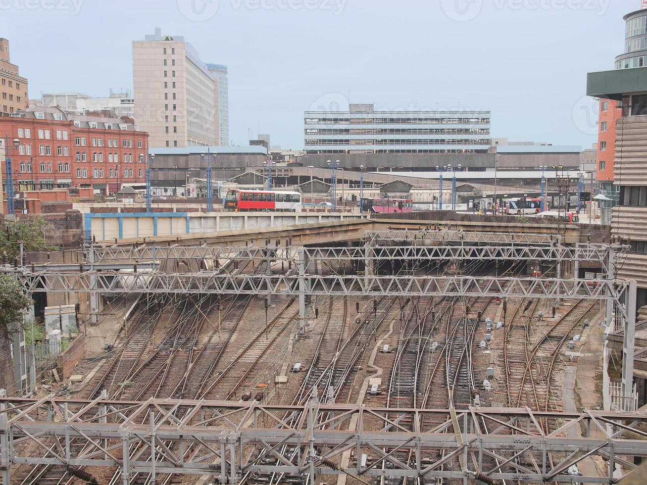 railway tracks for train photo