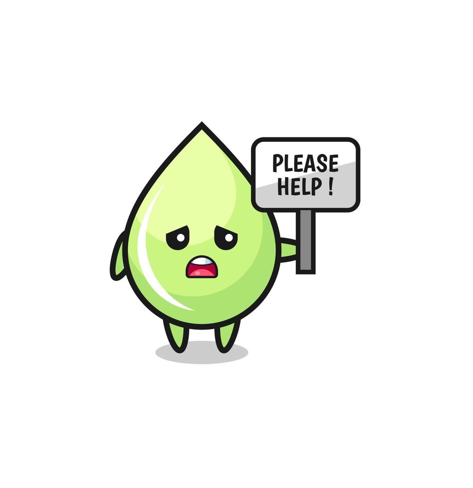 cute melon juice drop hold the please help banner vector