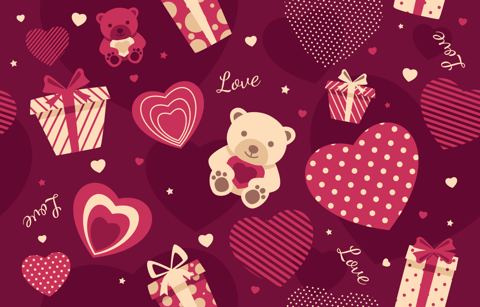 Seamless Valentine Pattern Background 4532055 Vector Art at Vecteezy