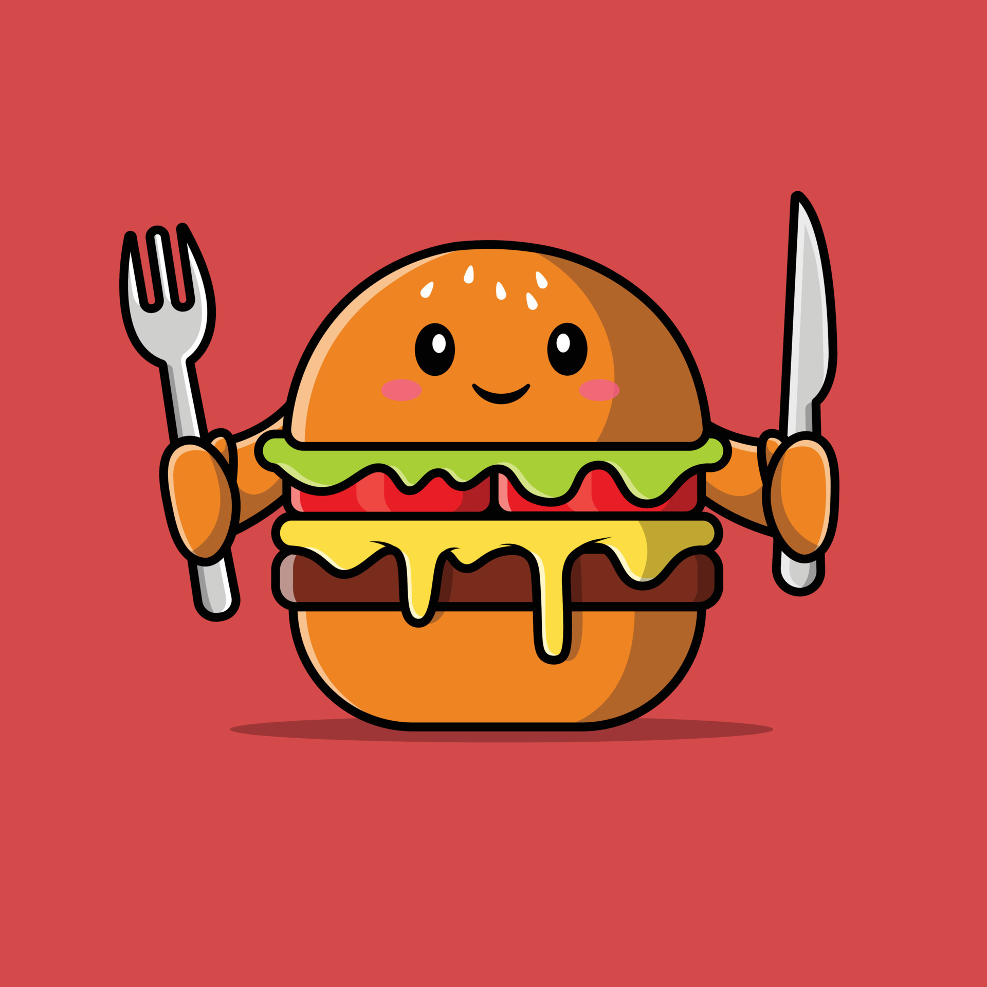 Cute Burger Holding Knife And Fork Cartoon Vector Icon Illustration 4532066 Vector Art at Vecteezy Cute Burger Holding Knife And Fork Cartoon Vector Icon Illustration 4532066 Vector Art at Vecteezy