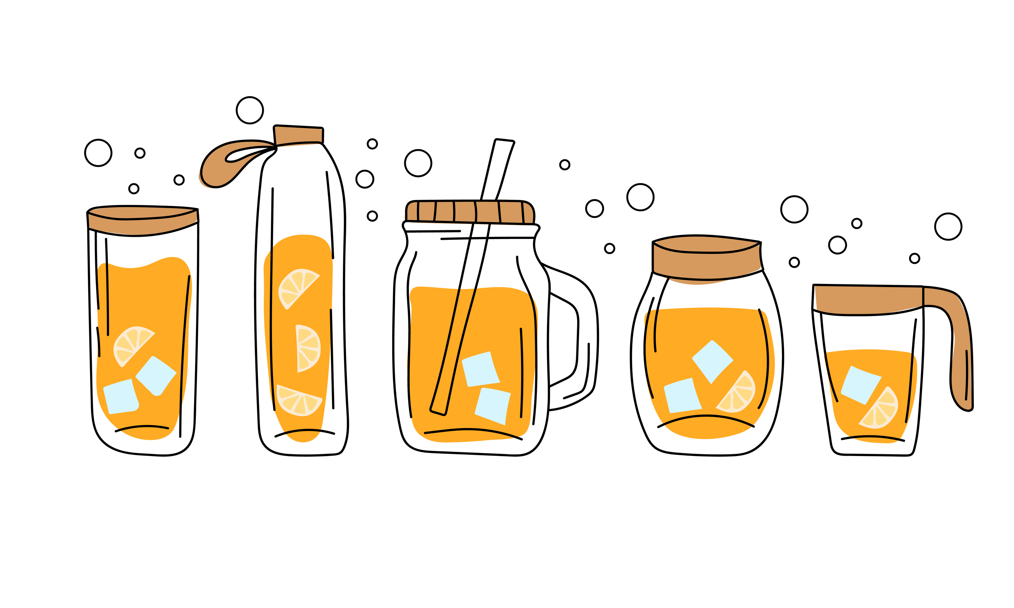 https://static.vecteezy.com/system/resources/previews/004/532/216/original/set-of-glass-containers-and-bottles-with-orange-juice-with-ice-hand-drawn-style-vector.jpg
