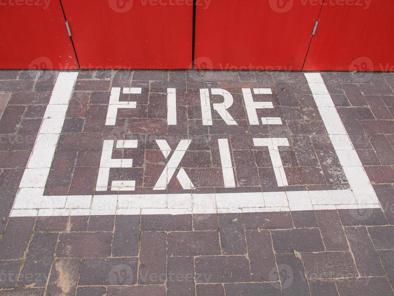 Fire exit sign photo