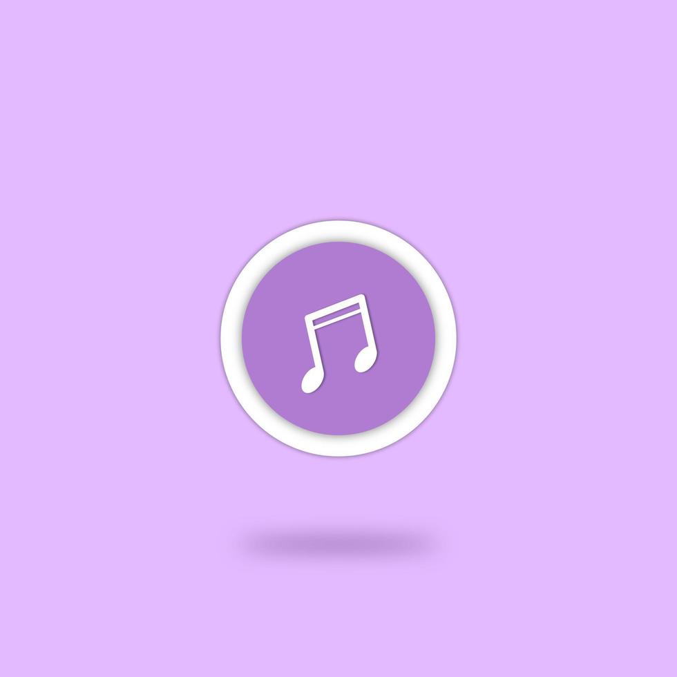 Music app icon vector illustration