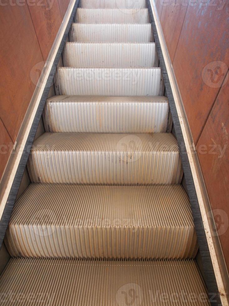 Subway escalator stairs photo