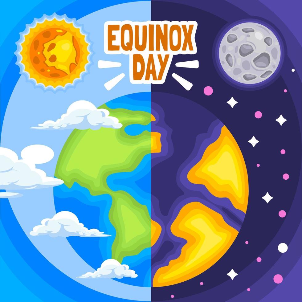 Happy Equinox Day Concept vector