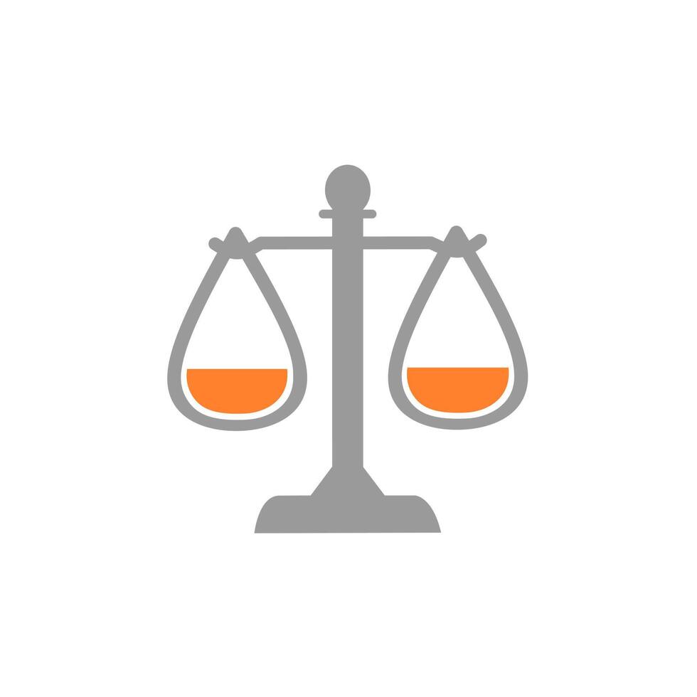 law firm icon vector, simple design, justice scale illustration vector