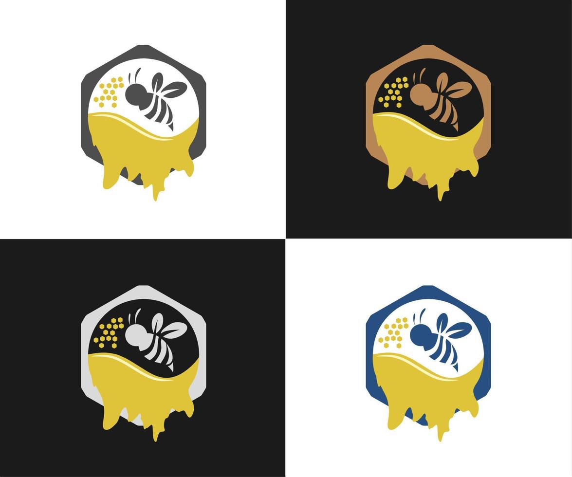 honey bee logo free vector