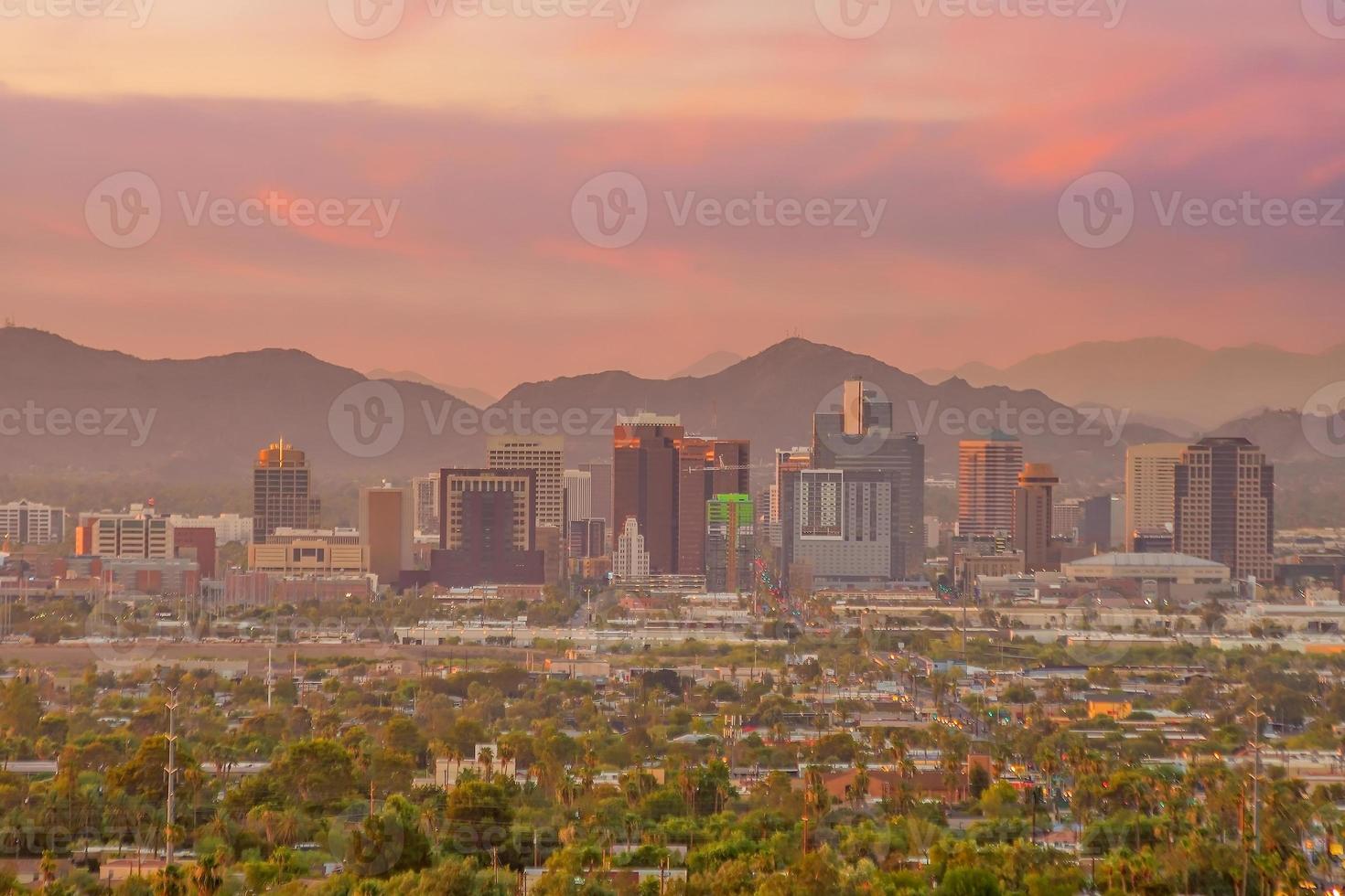 Horizonte del centro de la ciudad de Phoenix paisaje urbano de Arizona en EE. foto