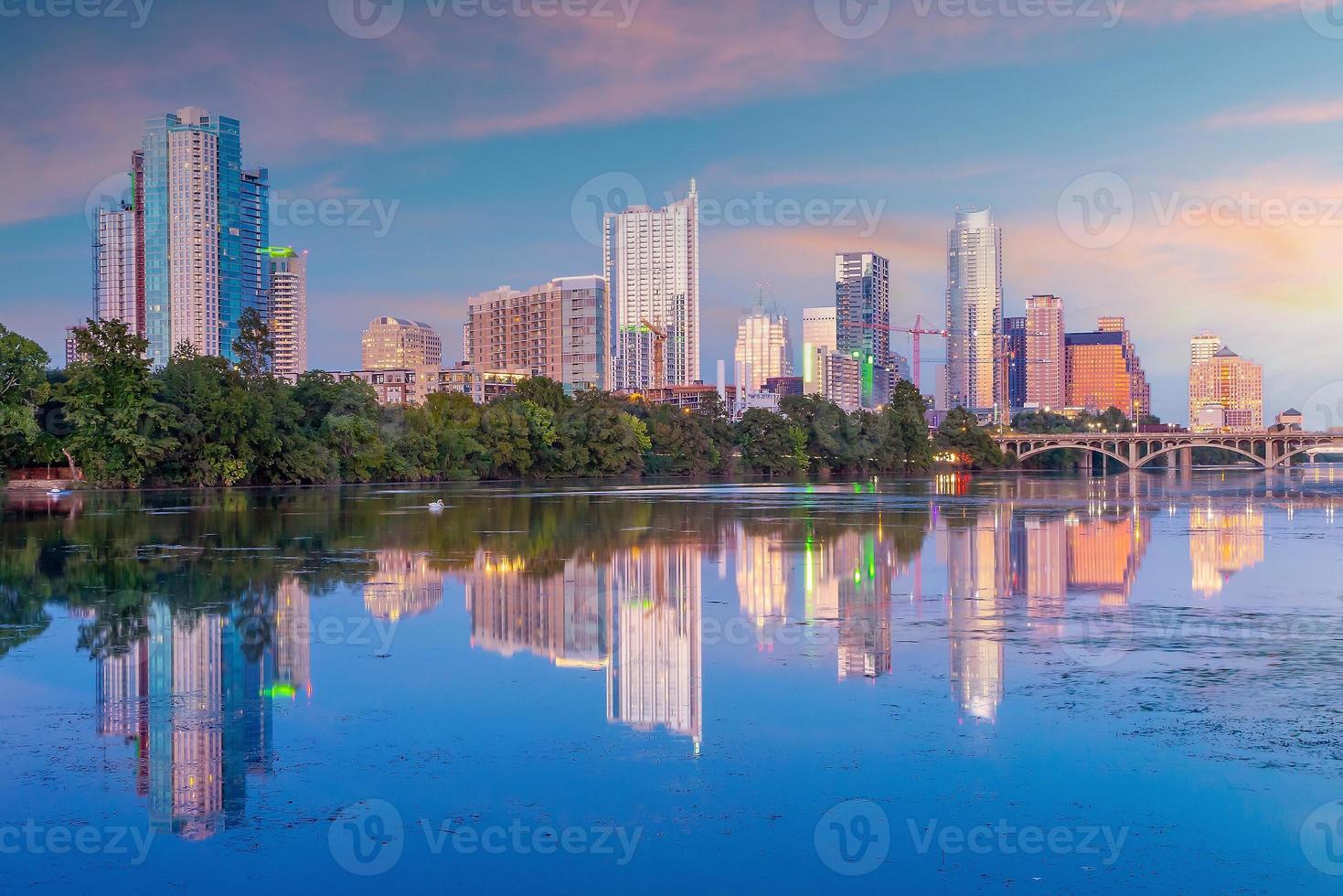 El horizonte del centro de la ciudad de Austin paisaje urbano de Texas, EE. foto