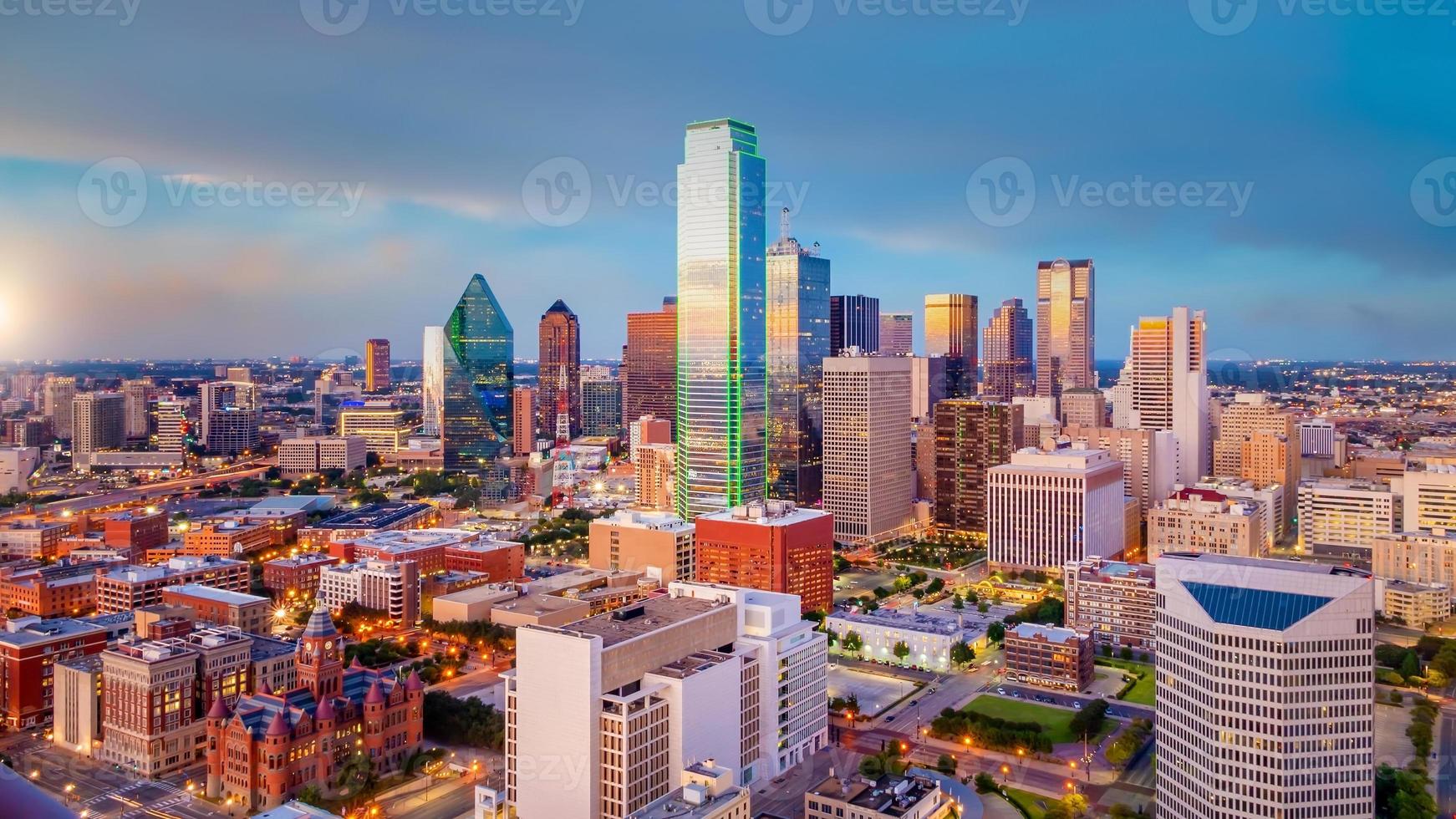 El horizonte del centro de la ciudad de Dallas paisaje urbano de Texas, EE. foto