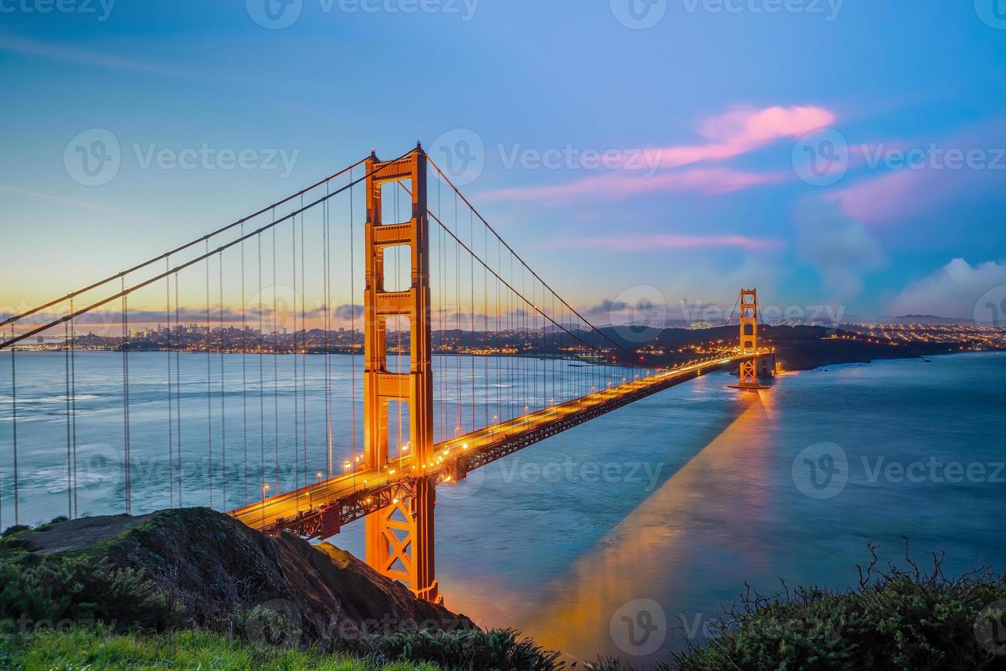 Famous Golden Gate Bridge, San Francisco in USA photo