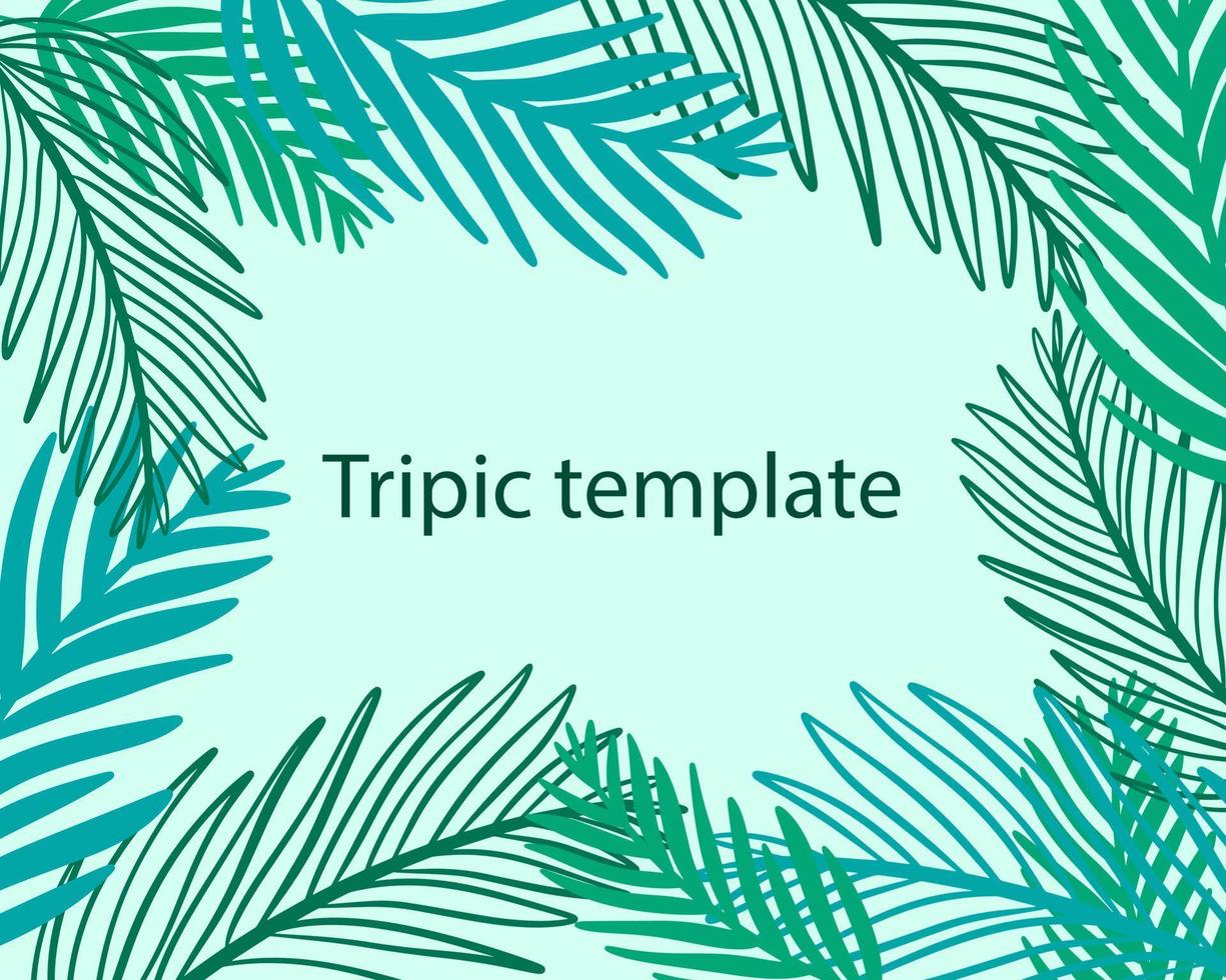 Palm tropical template vector illustration