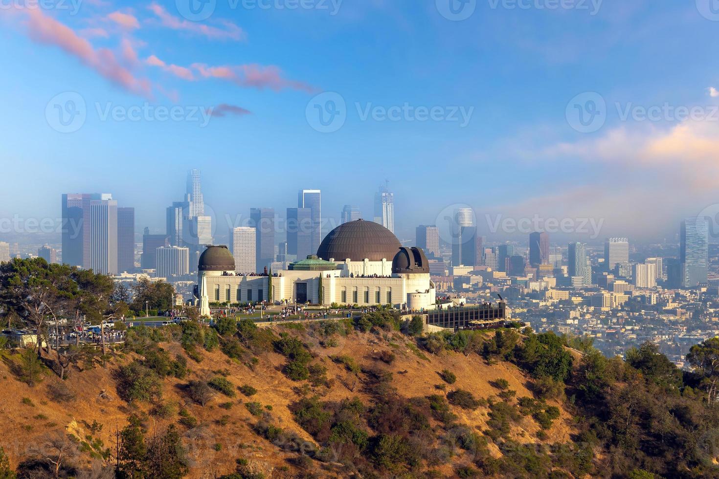 Los Angeles downtown skyline cityscape in CA photo