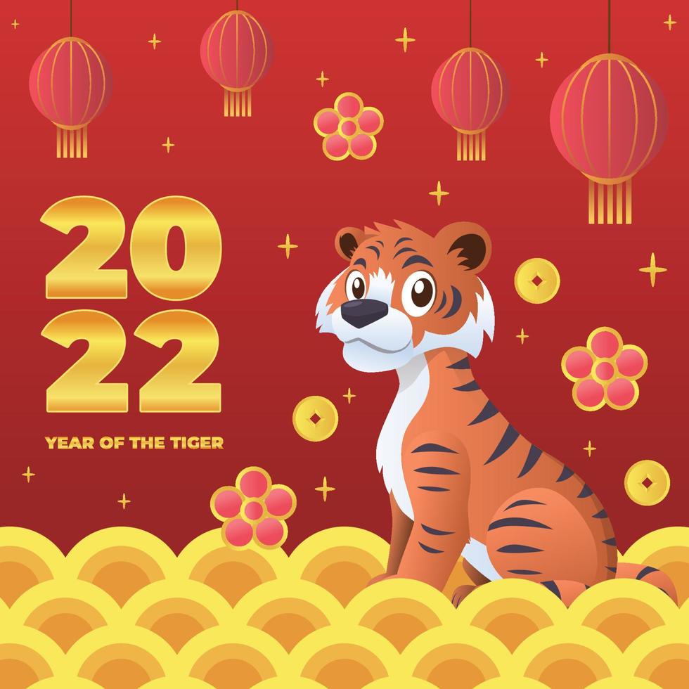 año del tigre año nuevo chino vector