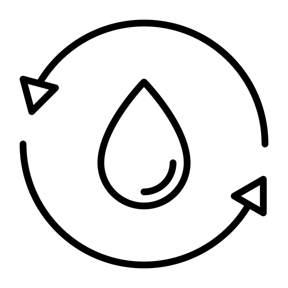 Water Recycle Line Icon vector