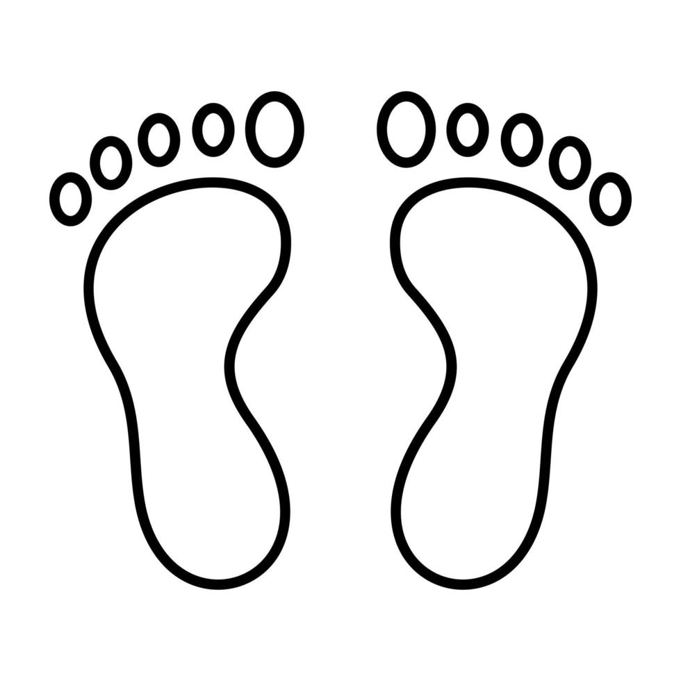 Foot Line Icon vector