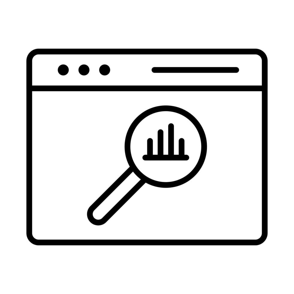 icono de línea web seo vector