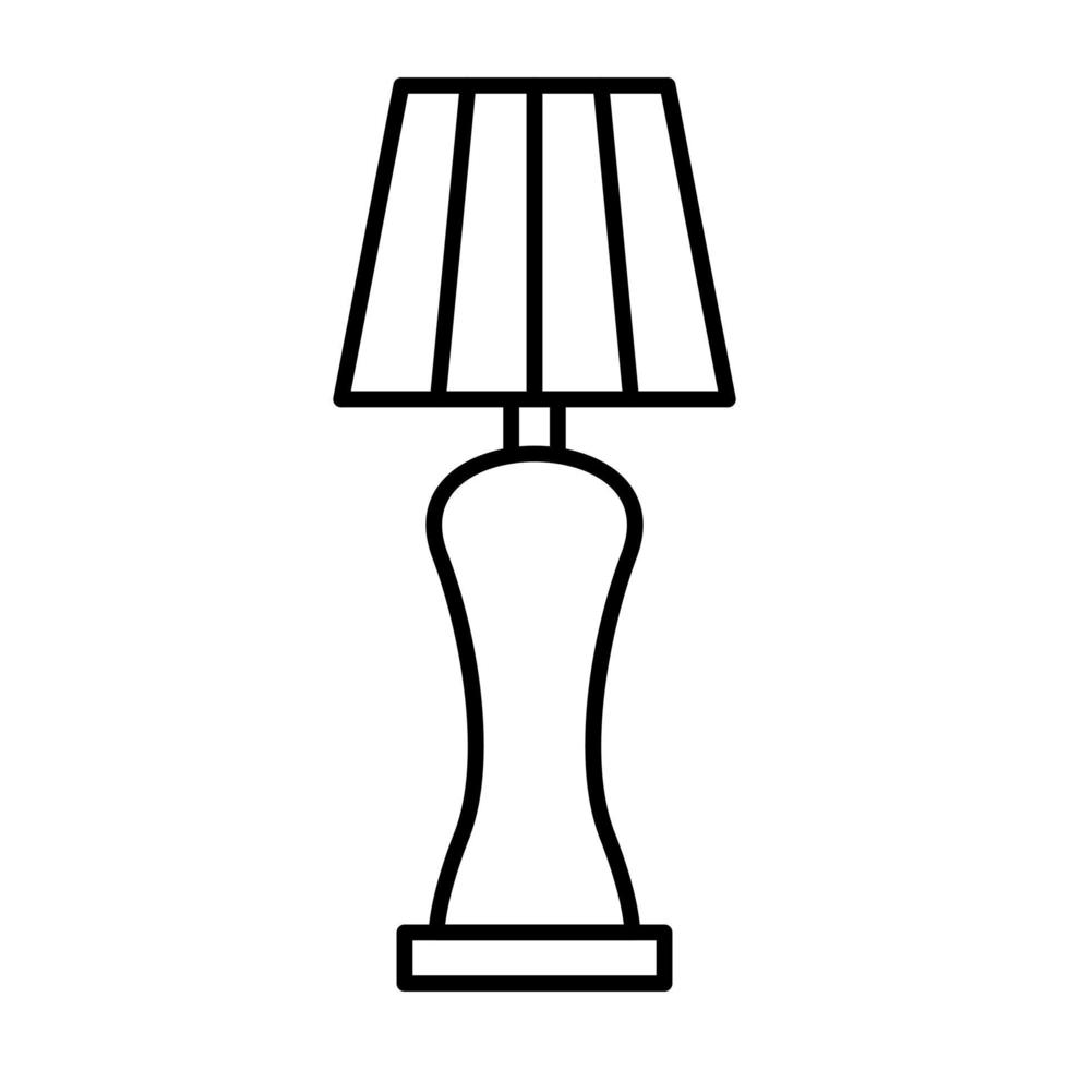 Floor Lamp Line Icon vector