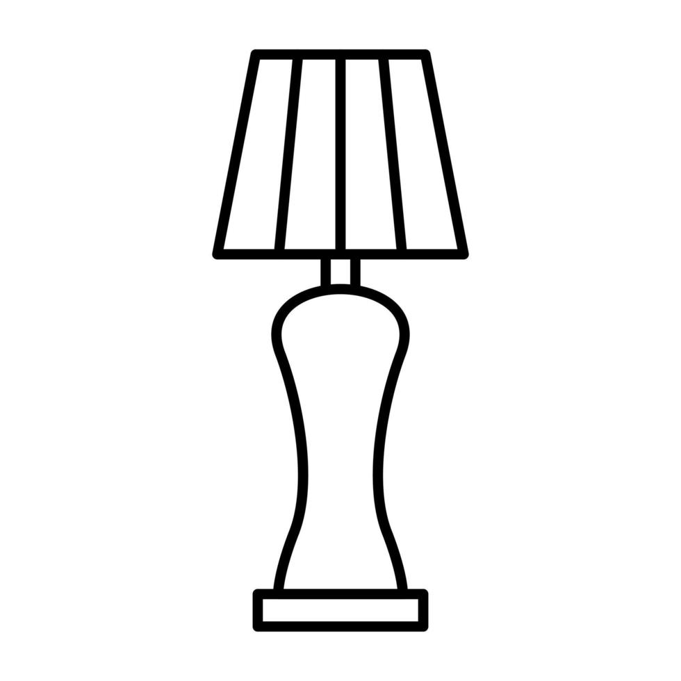 Floor Lamp Line Icon vector