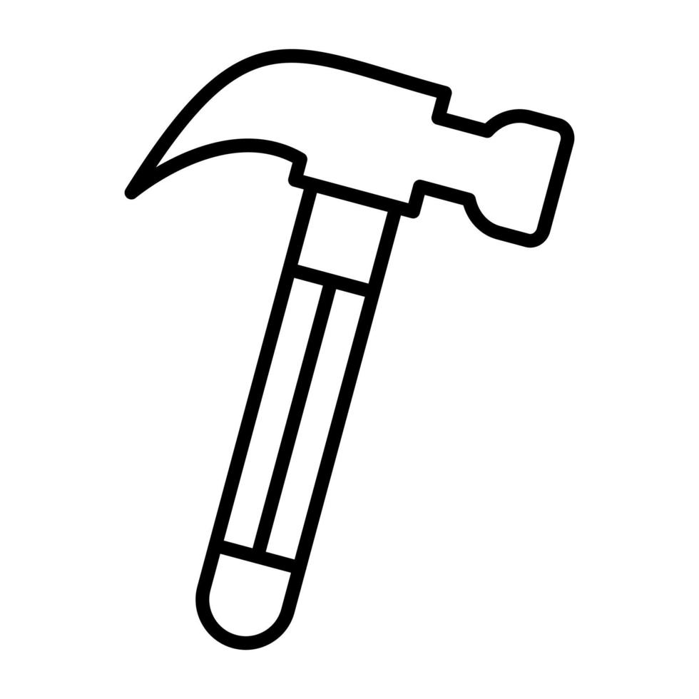 Hammer Line Icon vector