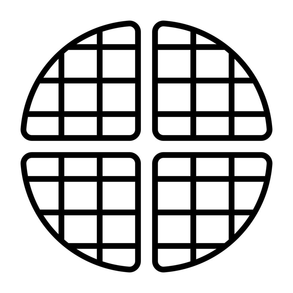 Waffle Line Icon vector