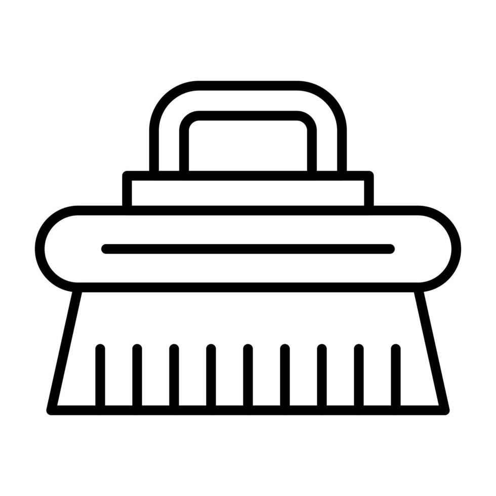 Cleaning Brush Line Icon vector