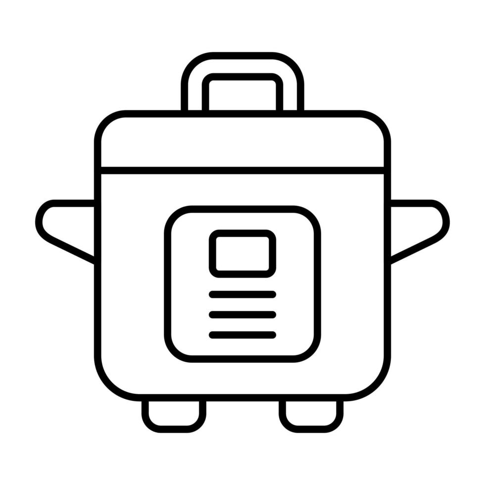 Cooker Line Icon vector