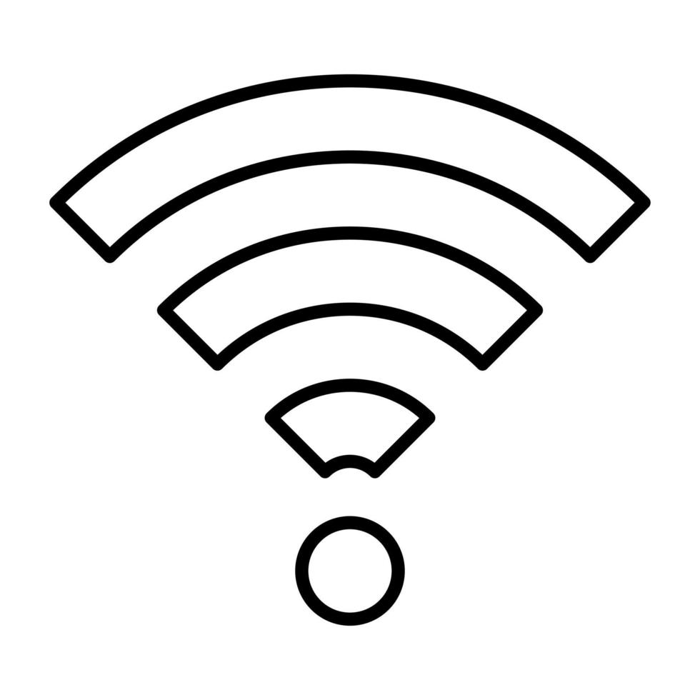 icono de línea wifi vector