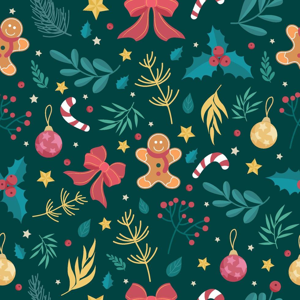 Christmas Seamless Pattern Background vector