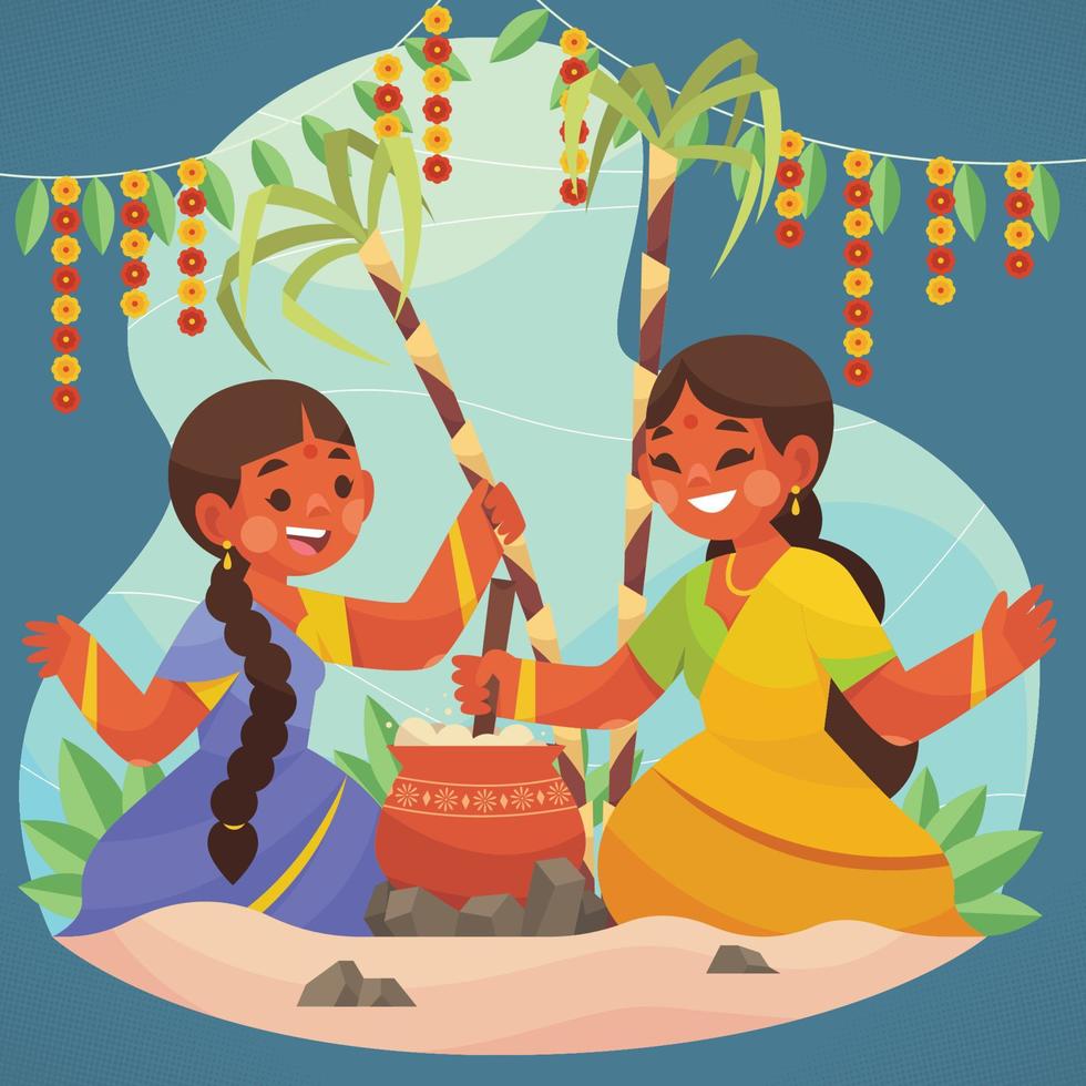 Happy Pongal Festival vector