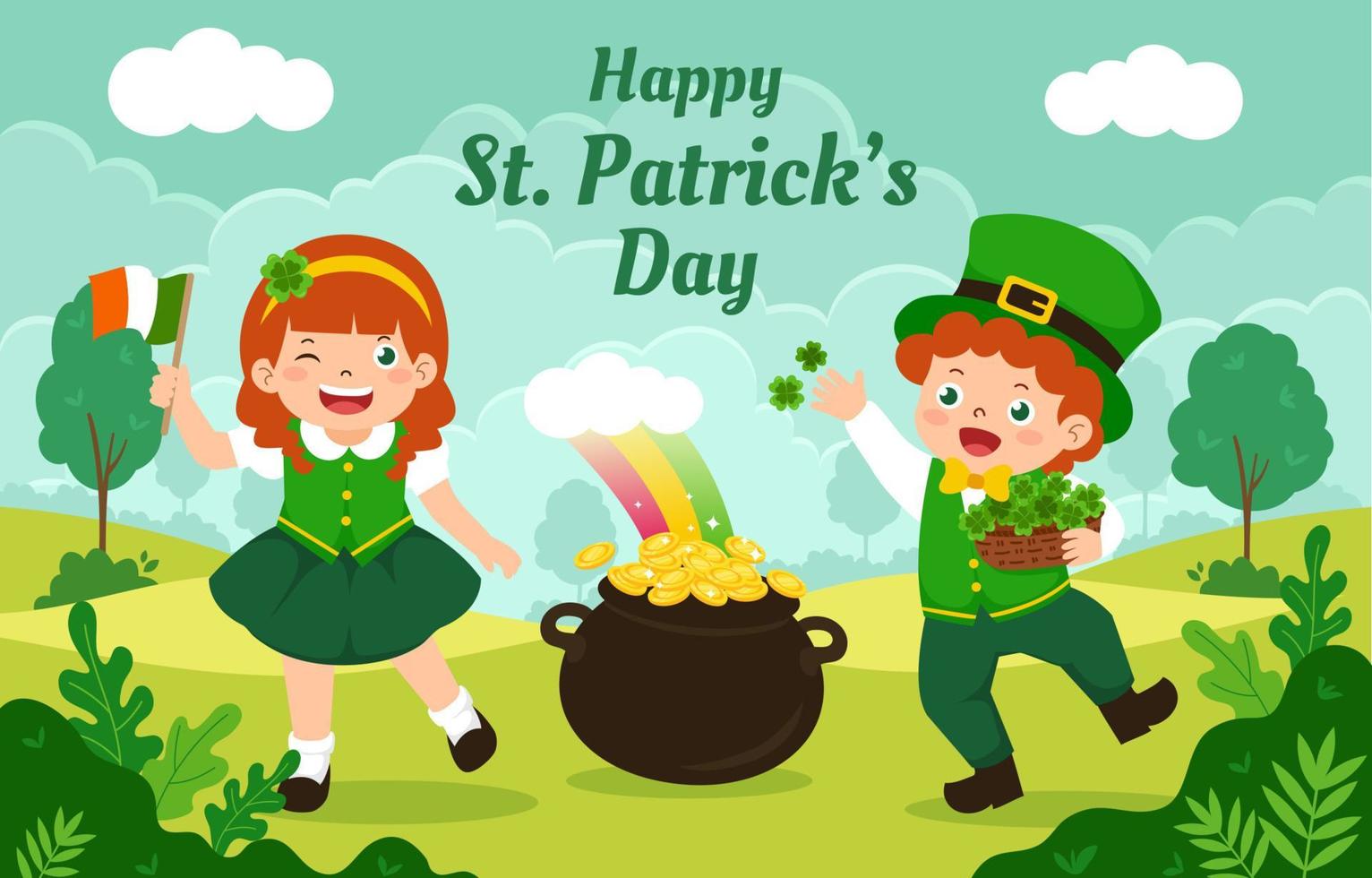 Celebrating St. Patrick's Day vector