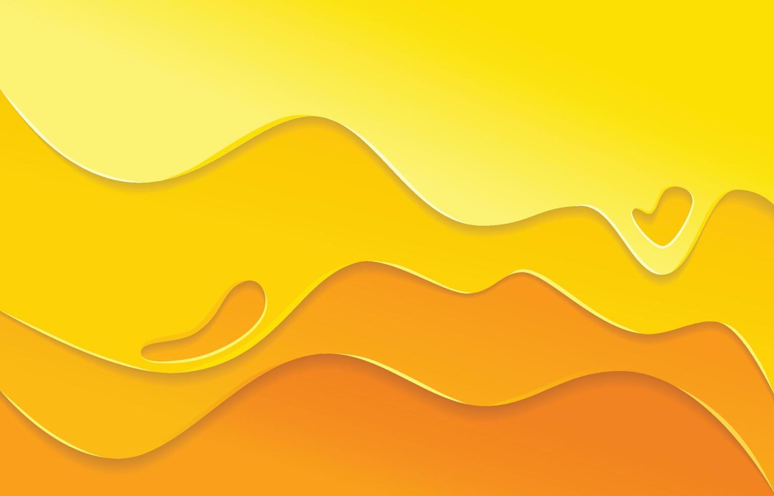 Paper Style Yellow Liquid Background vector