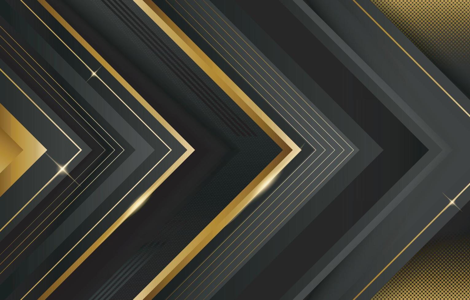 fondo de lujo negro y dorado vector