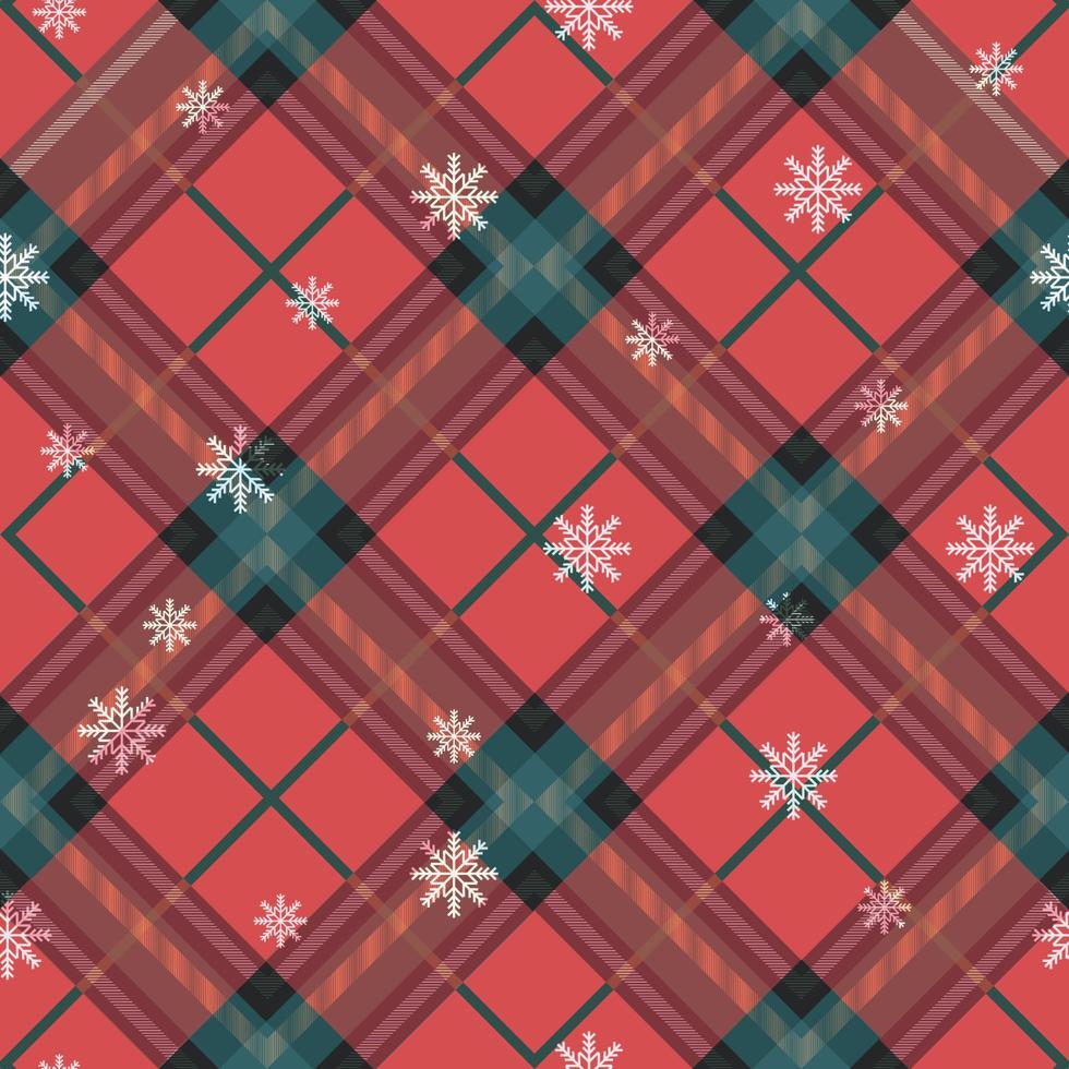 Seamless Pattern Christmas Buffalo Plaid vector