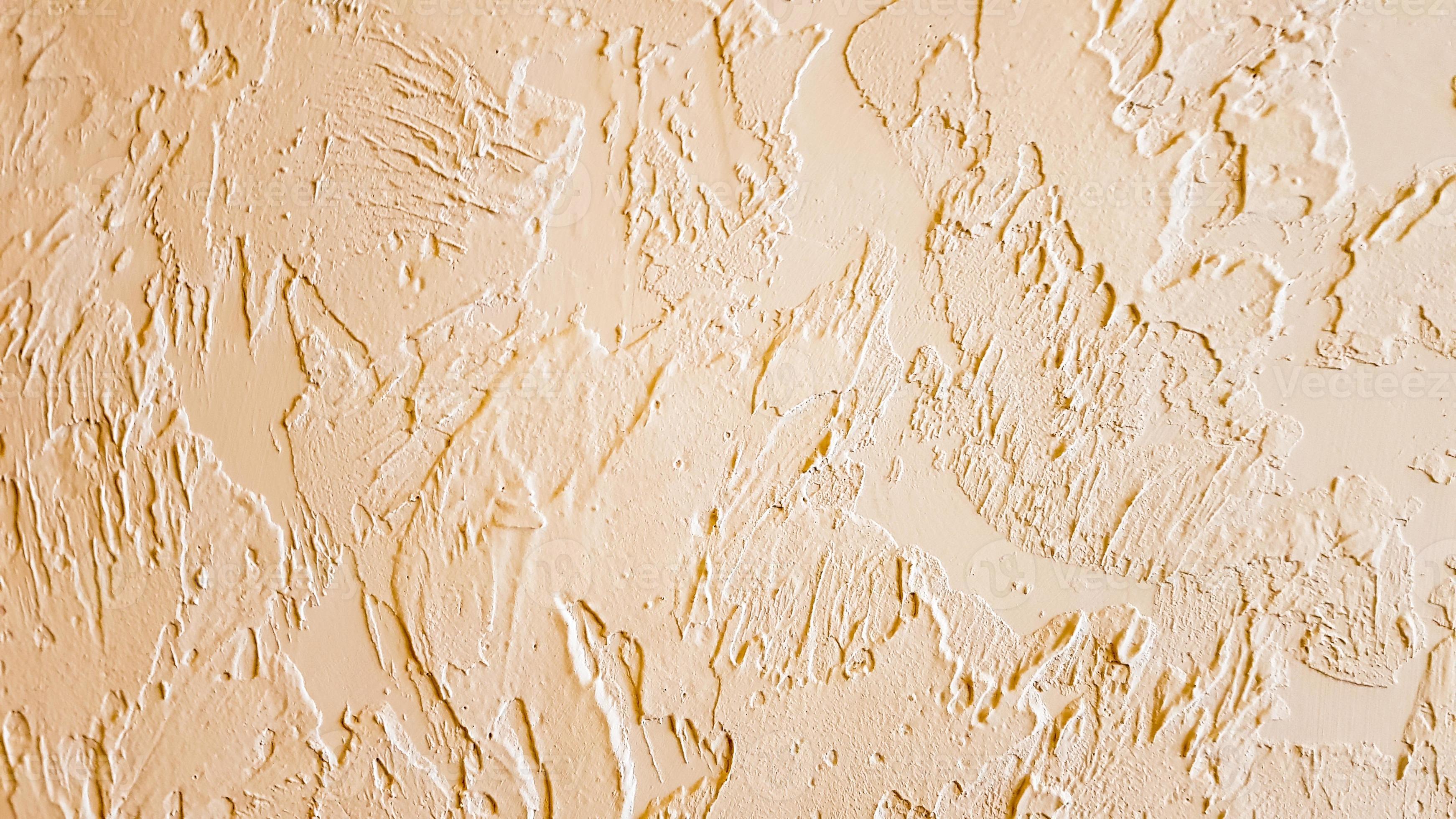 Light textured plaster as a background. Decorative plaster effect on