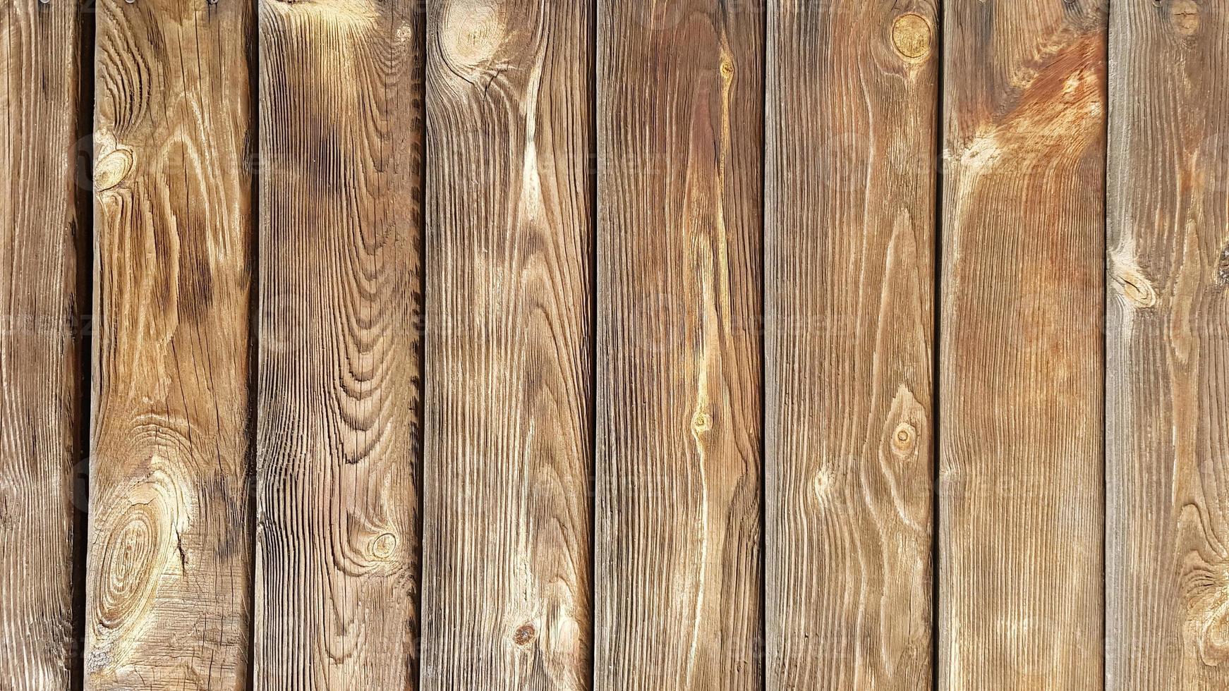 Brown background from a vertical board. Natural background of brown boards. Panel made of wood. Wooden texture with a beautiful natural pattern. photo