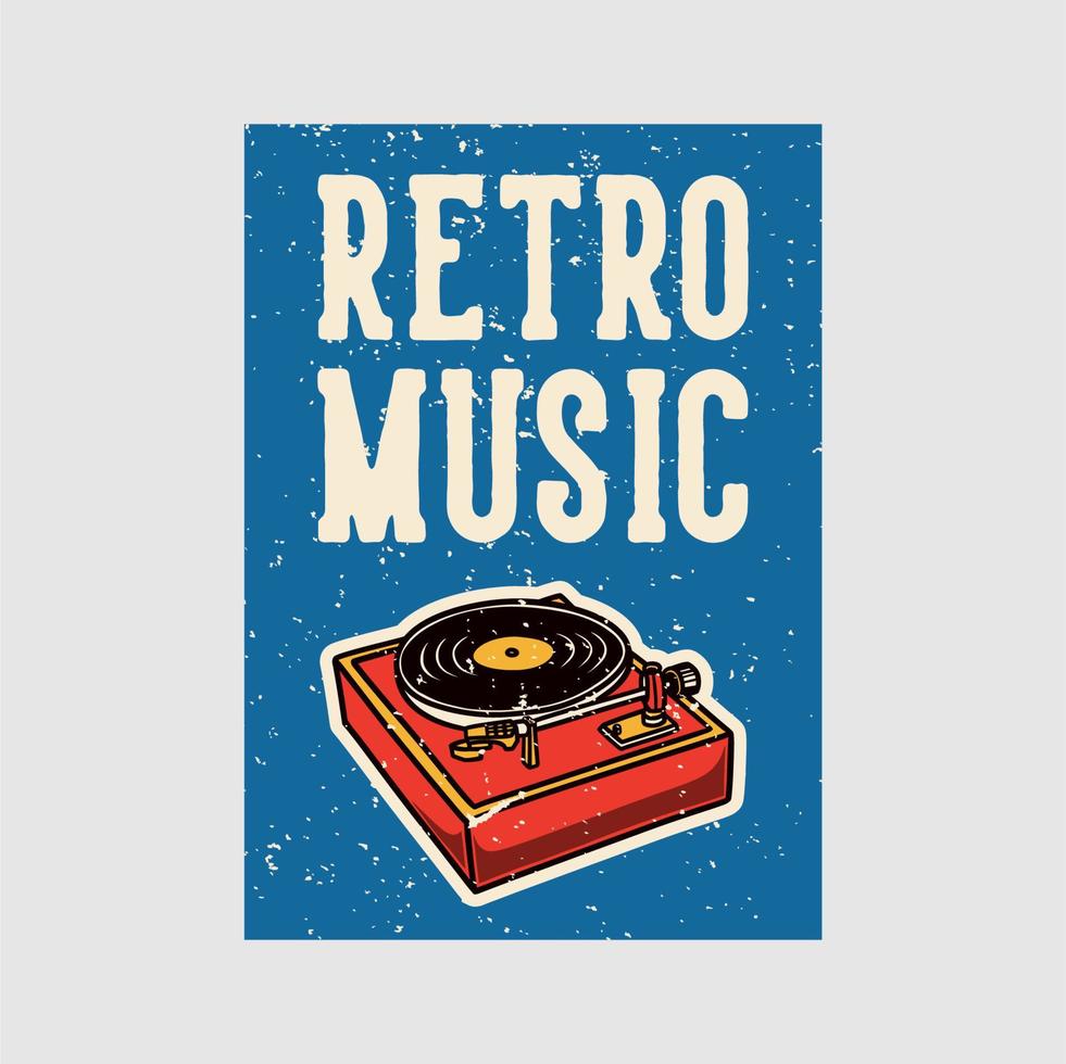 outdoor poster design retro music vintage illustration vector