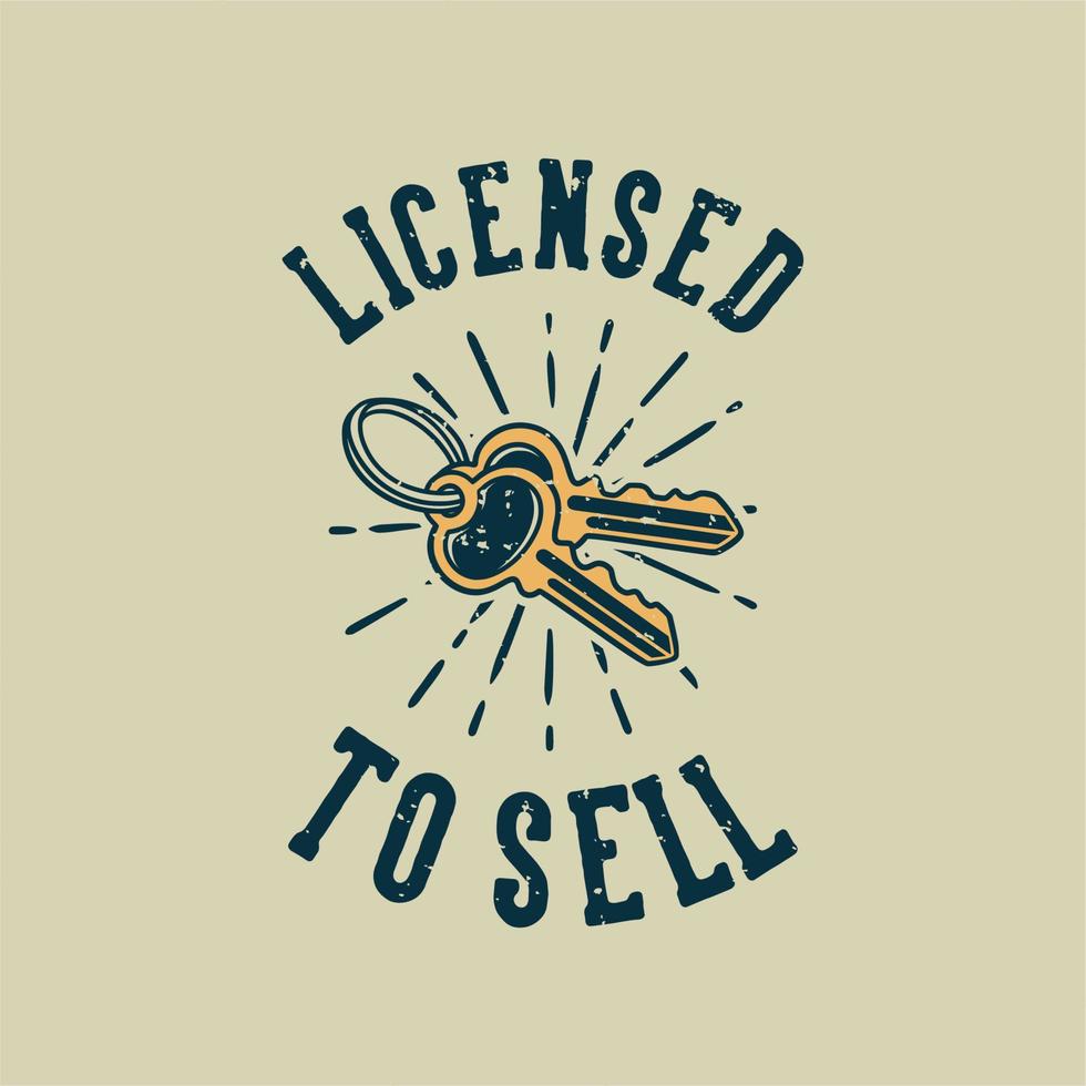 vintage slogan typography licensed to sell for t shirt design vector